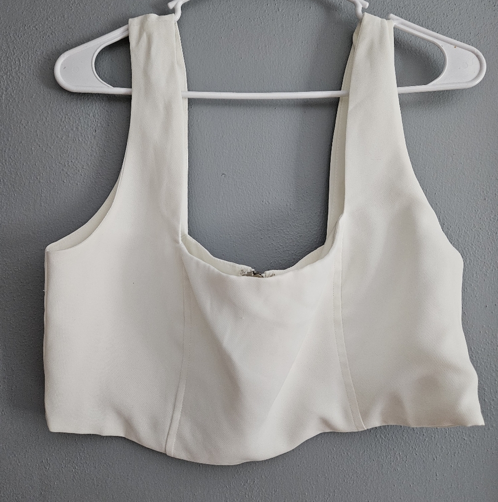 Showpo. White Square Neck Crop Top